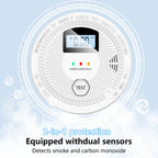 Dual sensor detects smoke and carbon monoxide