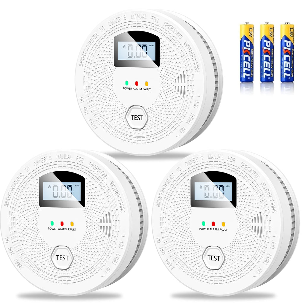 CALMAIR 2-in-1 smoke and carbon monoxide alarm, 3 units
